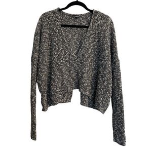 Express 90s Y2K Oversized V Neck Womens Sweater Black White Indie Fashion Size L